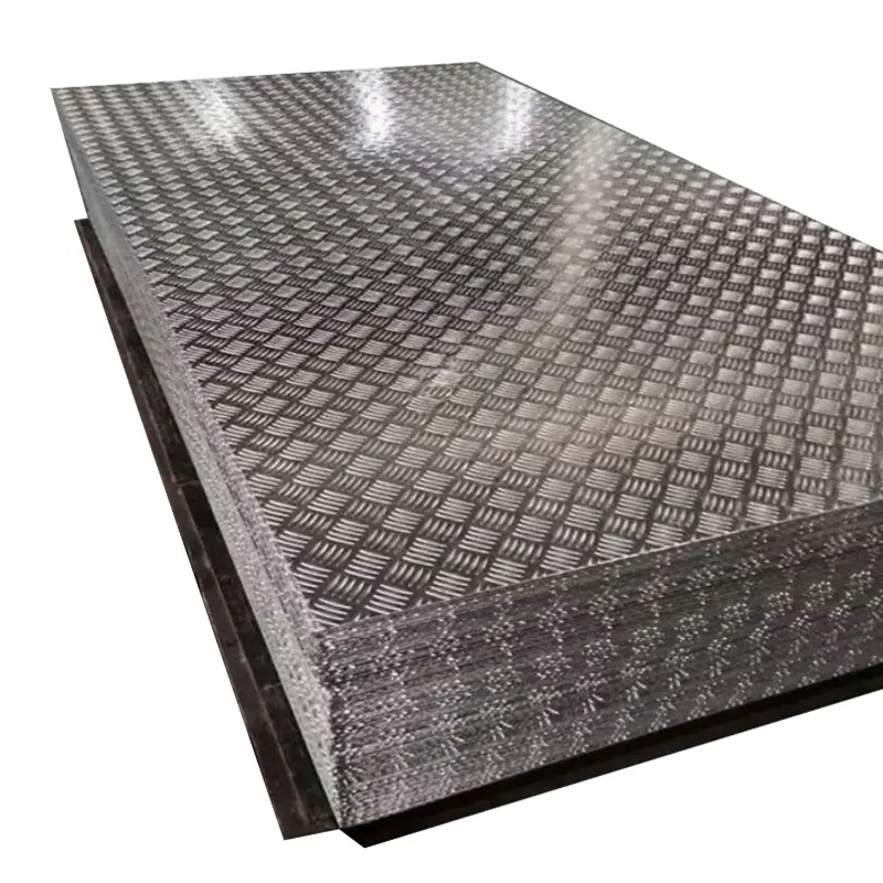 4mm Metal Checker Plate Factory 3004 5086 5083 3003 Anti Skid Chequered Pattern Embossed Alloy Steel Checkered Sheet Plate